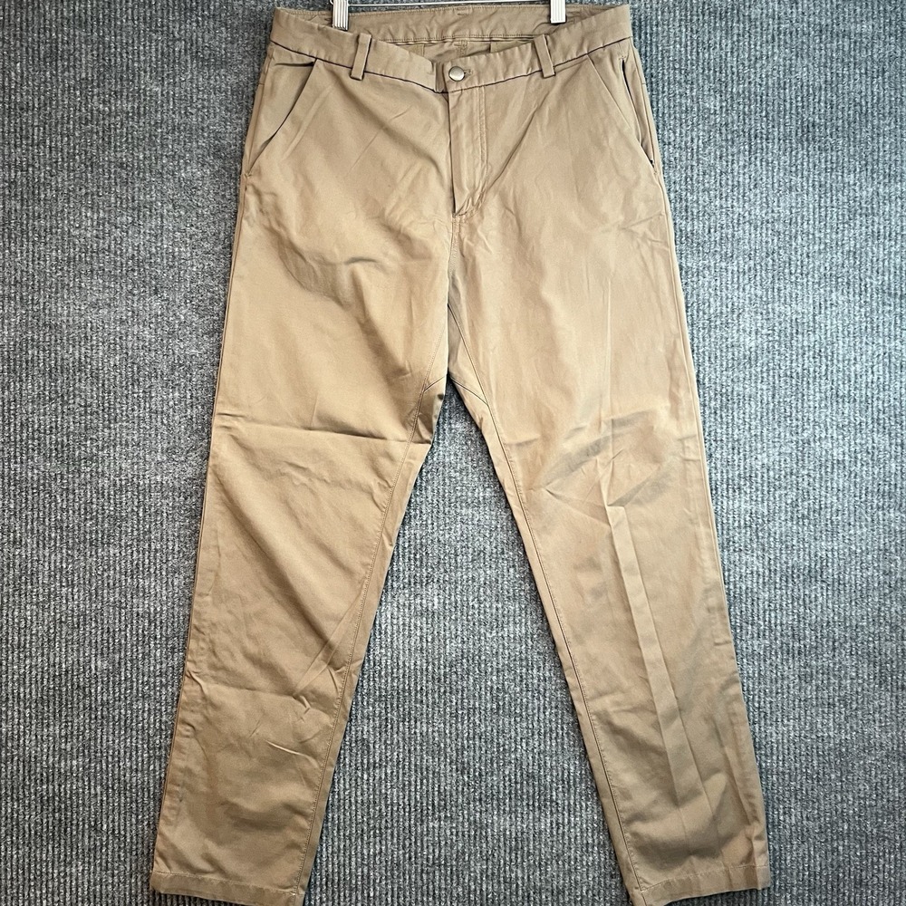 Lululemon ABC Slim-Fit‎ Trouser 30L Warpstreme Size Men's 32 Artifact Color Tan